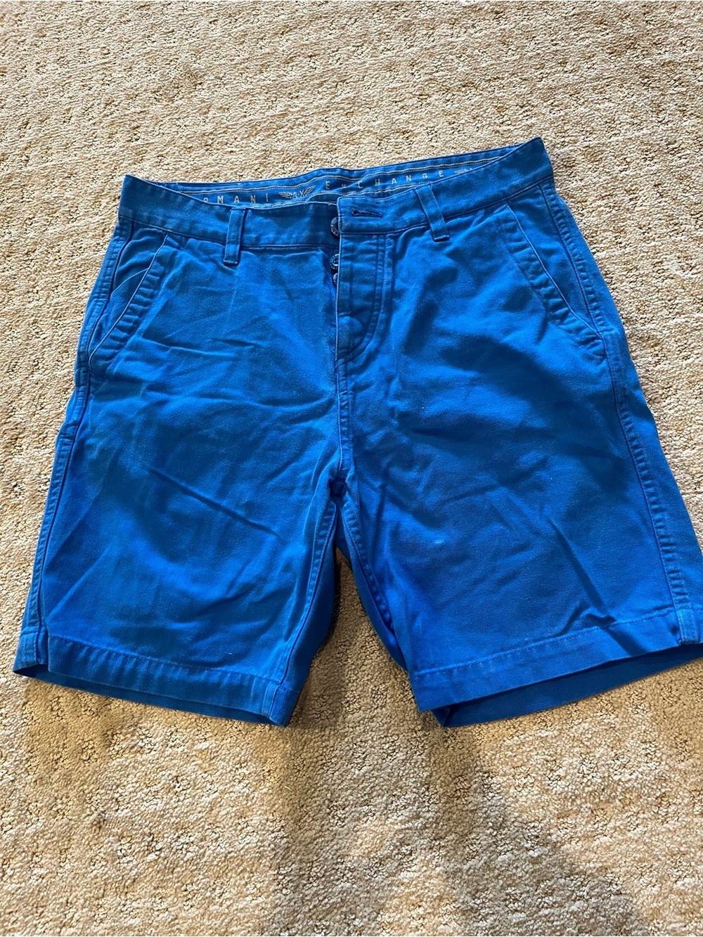 Armani Exchange Royal Blue Flat Front Men's Shorts